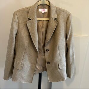 Women's Beige Herringbone Blazer Size 14